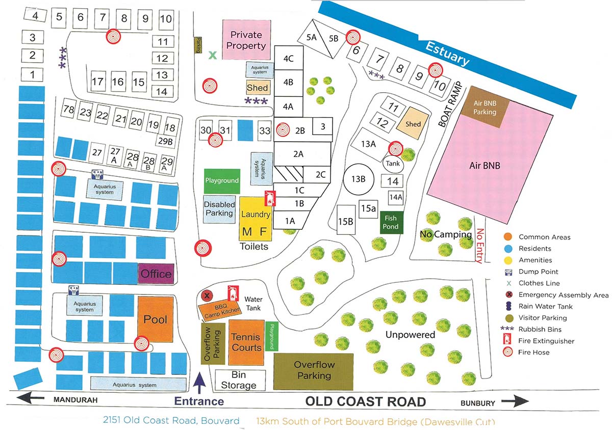 Estuary Holiday Park map